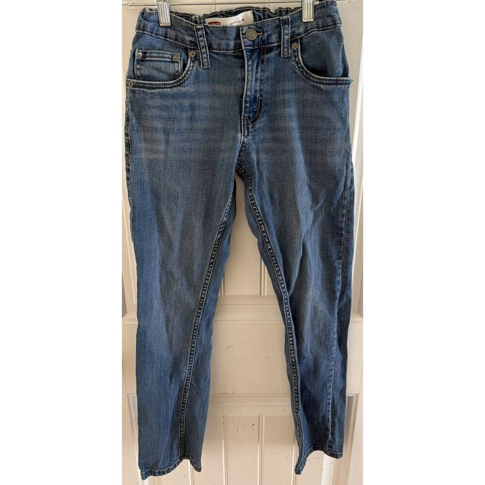 Levi's 511 Boys Slim Stretch Denim Jeans Size 12 26x27 Blue Medium Wash